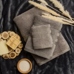 Ręczniki|Ręczniki| Ręcznik bawełniany ciemnoszary CAROLINE 50x90 cm