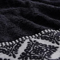 inny Ręcznik bawełniany czarno-biały AGADIR 70x140 cm