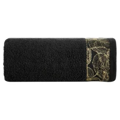 Eurofirany Ręcznik bawełniany czarny AGIS 50x90 cm