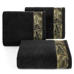 Eurofirany Ręcznik bawełniany czarny AGIS 50x90 cm