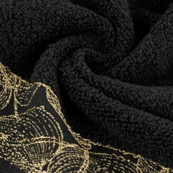 Eurofirany Ręcznik bawełniany czarny AGIS 50x90 cm