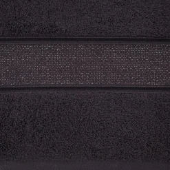 Eurofirany Ręcznik bawełniany czarny LIANA 50x90 cm