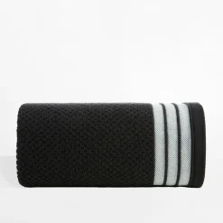 Eurofirany Ręcznik bawełniany czarny MADLEN 50x90 cm