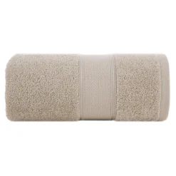 Eurofirany Ręcznik bawełniany do kąpieli beżowy LIANA 70x140 cm