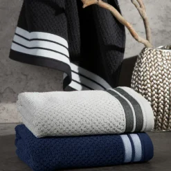 Ręczniki|Ręczniki|Eurofirany Ręcznik bawełniany granatowy MADLEN 30x50 cm