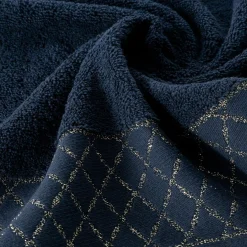 Eurofirany Ręcznik bawełniany granatowy LAYLA 70x140 cm