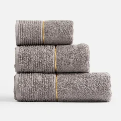 inny Ręcznik bawełniany jasnoszary GOLD NEW 70x140 cm
