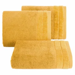 Ręcznik bawełniany musztardowy DAMLA 70x140 cm