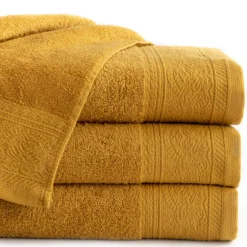 Ręcznik bawełniany musztardowy MASSIMO 70x140cm