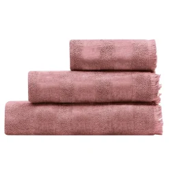 Ręcznik bawełniany róż LANETTE 90x160 cm