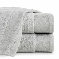 Eurofirany Ręcznik bawełniany srebrny AGIS 70x140 cm