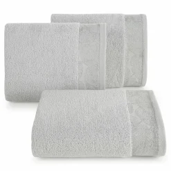 Eurofirany Ręcznik bawełniany srebrny AGIS 70x140 cm