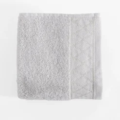 Eurofirany Ręcznik bawełniany srebrny LAYLA 50x90 cm