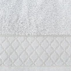 Eurofirany Ręcznik bawełniany srebrny LAYLA 50x90 cm