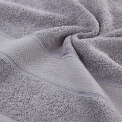 Eurofirany Ręcznik bawełniany srebrny LIANA 50x90 cm