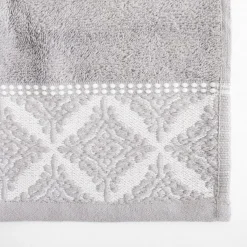inny Ręcznik bawełniany szaro-biały AGADIR 70x140 cm