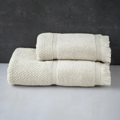 Ręczniki|Ręczniki|Texpol Ręcznik bawełniany z frędzlami naturalny SANTORINI 70x140 cm