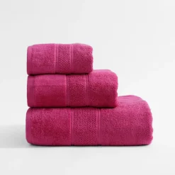 inny Ręcznik do kąpieli bawełniany amarant MARIO 70x140 cm