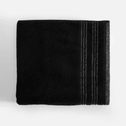 inny Ręcznik do kąpieli czarny WILLOW 70x140 cm