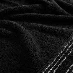 inny Ręcznik do kąpieli czarny WILLOW 70x140 cm