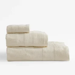 inny Ręcznik do rąk bawełniany kremowy TULSA 30x50 cm