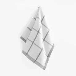 Tekstylia Kuchenne|Tekstylia Kuchenne|inny Ręcznik kuchenny egipski biało-szary KRATKA 50x70 cm