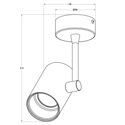 Reflektory|Zumaline Reflektor czarno-złoty TORI SL