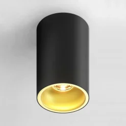 Spoty Natynkowe|Zumaline Reflektor natynkowy czarno-złoty DEEP