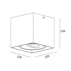 Zumaline Reflektor natynkowy 1-punktowy biały BOX SL 1