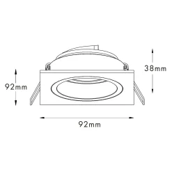 Spoty Wpuszczane|Zumaline Reflektor podtynkowy biały CHUCK DL SQUARE