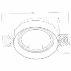 Zumaline Reflektor podtynkowy biały ONEON o średnicy 16,6 cm