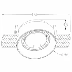 Spoty Wpuszczane|Zumaline Reflektor podtynkowy czarny ONEON o średnicy 9,6 cm