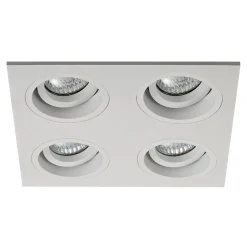 Zumaline Reflektor podtynkowy 4-punktowy biały CHUCK DL 4 SQUARE