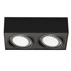 Spoty Natynkowe|Zumaline Reflektor 2-punktowy natynkowy czarny BOXY CL 2