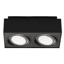 Spoty Natynkowe|Zumaline Reflektor 2-punktowy natynkowy czarny BOXY CL 2