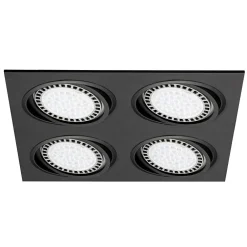 Zumaline Reflektor 4-punktowy podtynkowy czarny BOXY DL 4