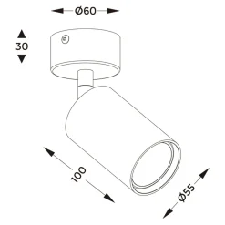 Reflektory|Zumaline Reflektor spot podwieszany biały TORI SL 3