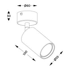 Reflektory|Zumaline Reflektor spot podwieszany czarny TORI SL 3