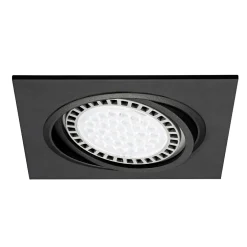 Zumaline Reflektor z kryzą czarny 1-punktowy podtynkowy BOXY DL 1