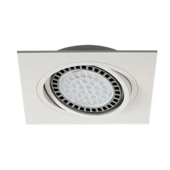 Spoty Wpuszczane|Zumaline Reflektor z kryzą 1-punktowy podtynkowy biały BOXY DL 1