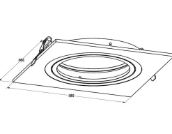 Spoty Wpuszczane|Zumaline Reflektor z kryzą 1-punktowy podtynkowy biały BOXY DL 1