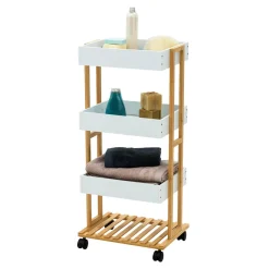 Regał łazienkowy na kółkach