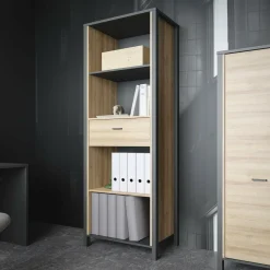 FORTE Regał industrialny z szufladą HIGH ROCK