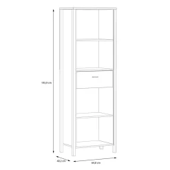 FORTE Regał industrialny z szufladą HIGH ROCK