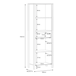 FORTE Regał industrialny z szufladą HIGH ROCK