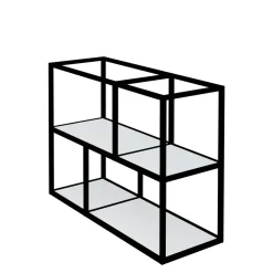 Qubik Regał KAMPO 100,2 cm + białe półki INSIDE