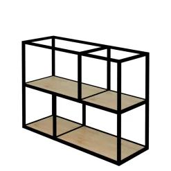 Regał KAMPO 100,2 cm + dębowe półki INSIDE