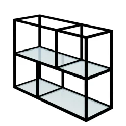 Regały I Półki| Regał KAMPO 100,2 cm + szklane półki INSIDE