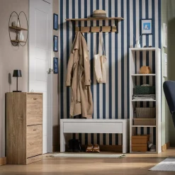 Szafki|Regały|FORTE Regał MAURO 141,8x38,2 cm biały