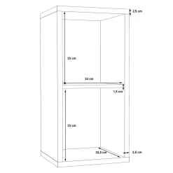 Szafki|Regały|FORTE Regał MAURO 72,8x38,2 cm biały